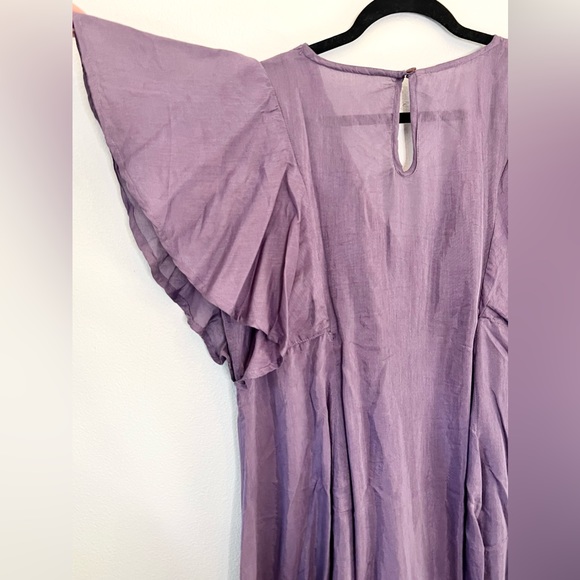 Lilac silk linen floaty faeriecore dress 🪻 - Picture 3 of 6
